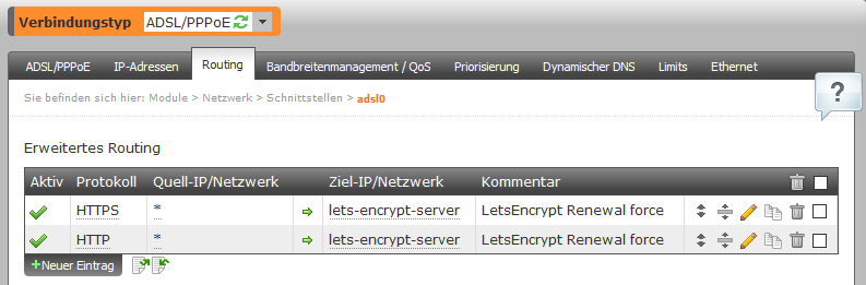 04 adsl0 LetsEncrypt Routing