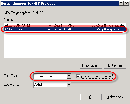 2c-NFS-Freigabe