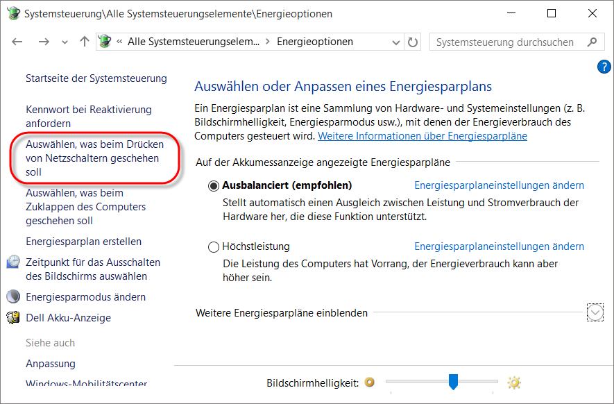 FastShutdown ausschalten 02